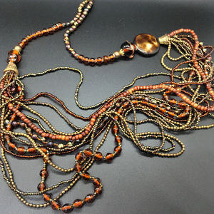 Boho Multi-strand Bead Necklace